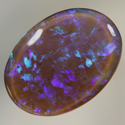 SOLID BLACK CRYSTAL OPAL Bright turquoise and purple in 3D SEE VIDEO